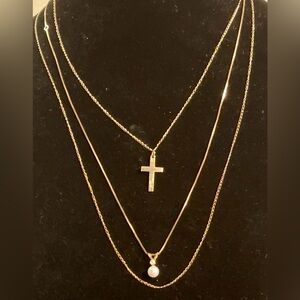 Three ( 3 ) Solid 14kt Gold Chain Necklaces Signed and Stamped 14k Very Nice!